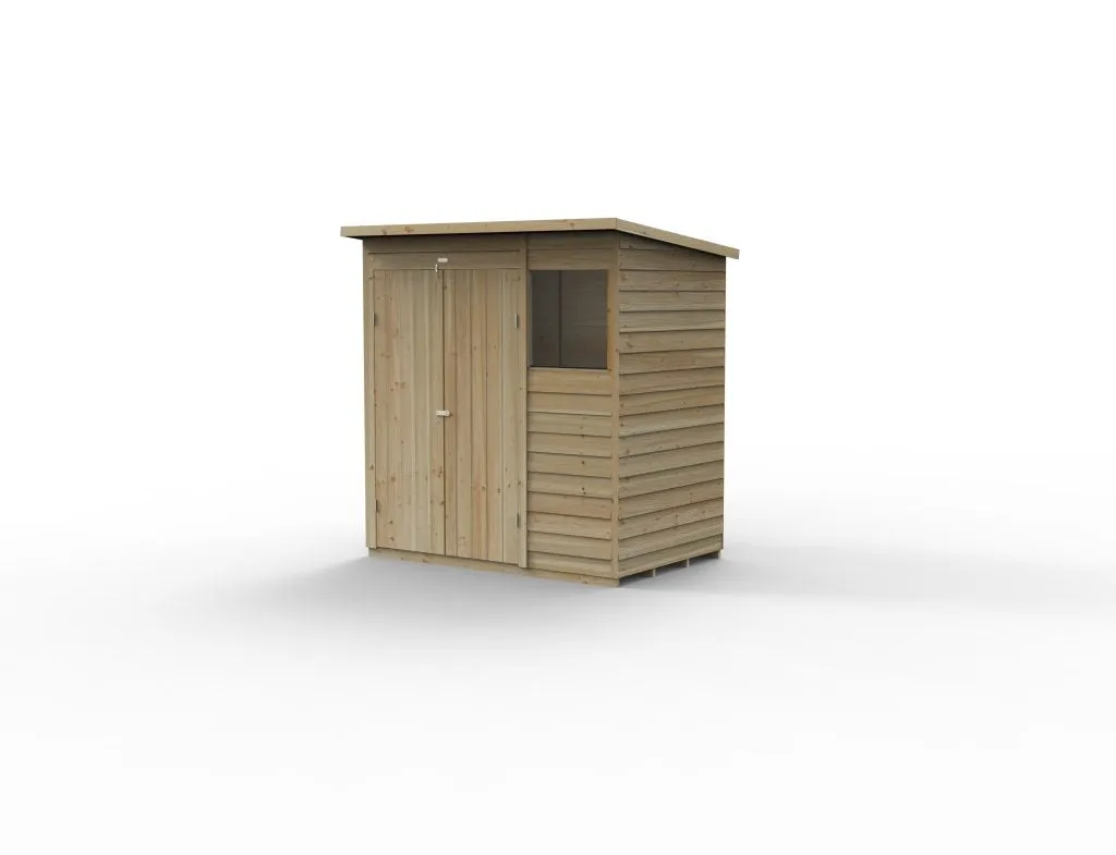 Forest Garden 4life Pent Shed 6x4 with Window and Double Door