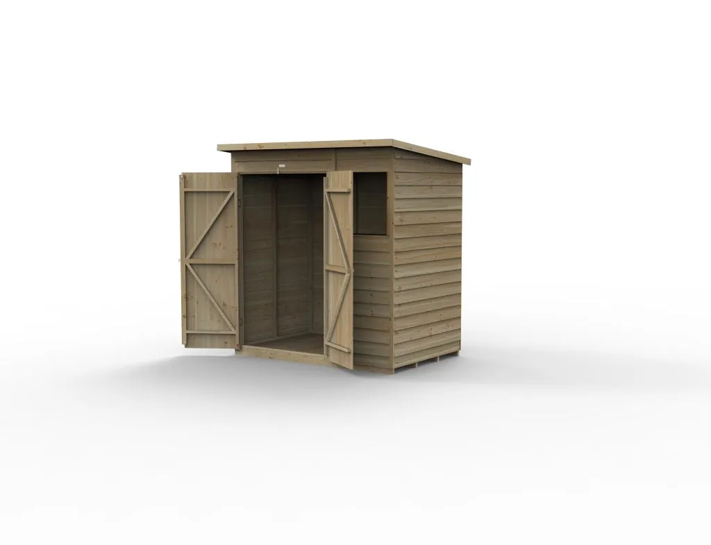 Forest Garden 4life Pent Shed 6x4 with Window and Double Door