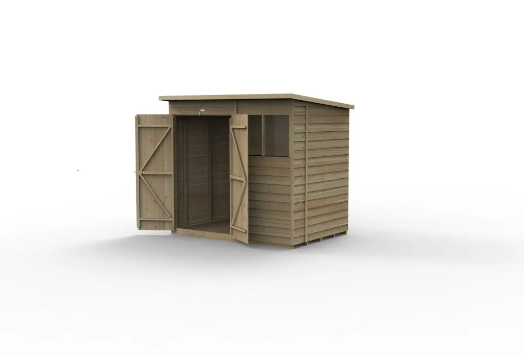 Forest Garden 4life Pent Shed 7x5 with 2 Windows and Double Door