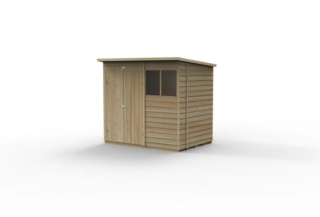 Forest Garden 4life Pent Shed 7x5 with 2 Windows and Double Door