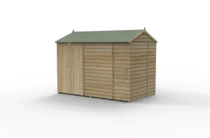 Forest Garden 4life Reverse Apex Shed 10x6 with Double Door and No Windows