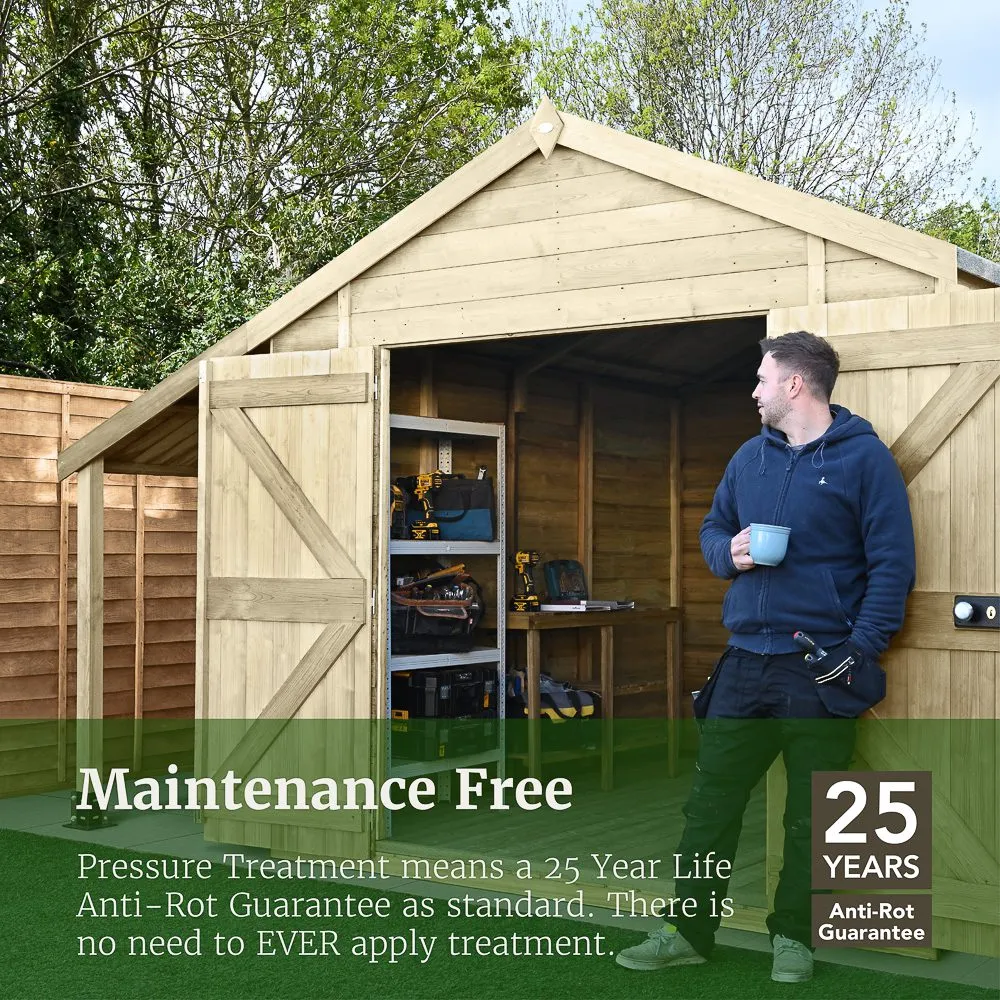 Forest Garden Timberdale 10x8 Reverse Apex Shed
