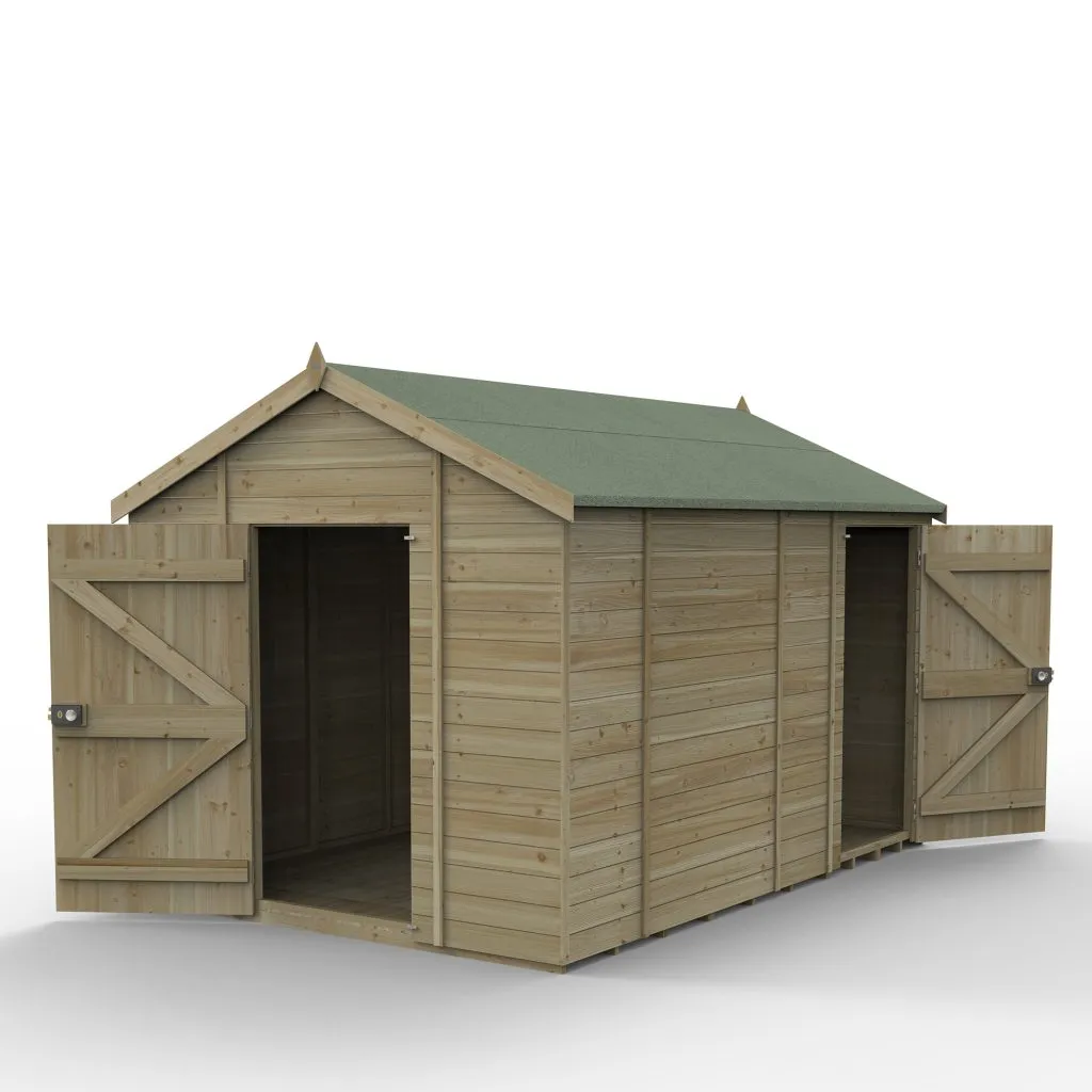 Forest Garden Timberdale 12x8 Apex Shed with No Windows - Combo