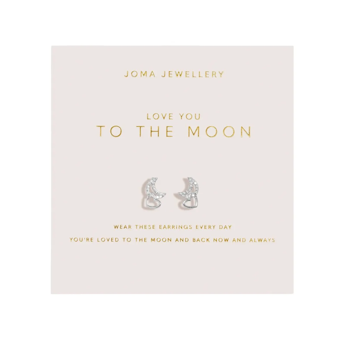 Forever Yours 'Love You To The Moon' Earrings | Silver Plated