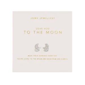 Forever Yours 'Love You To The Moon' Earrings | Silver Plated
