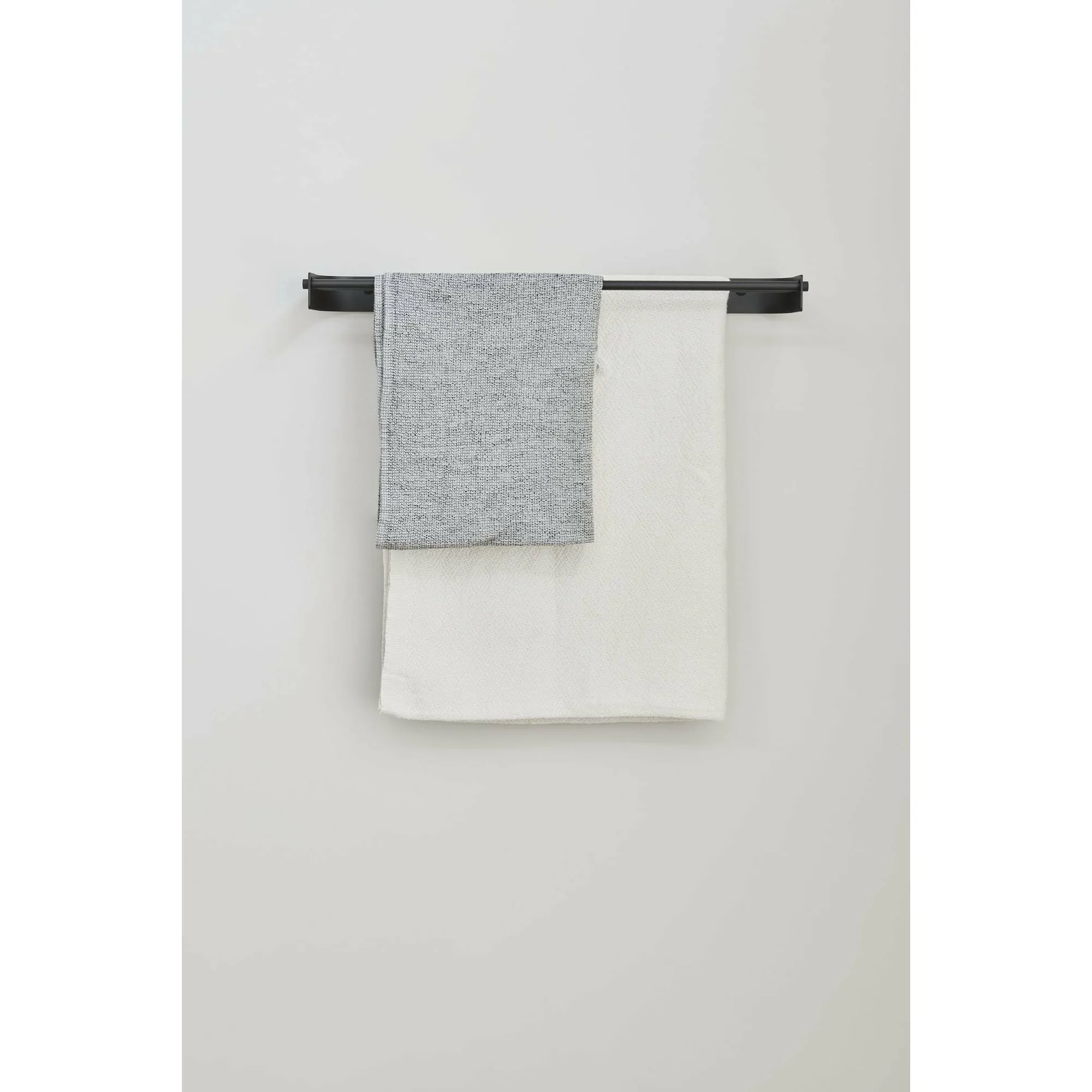 Form & Refine Arc Towel Bar Double. Black Steel