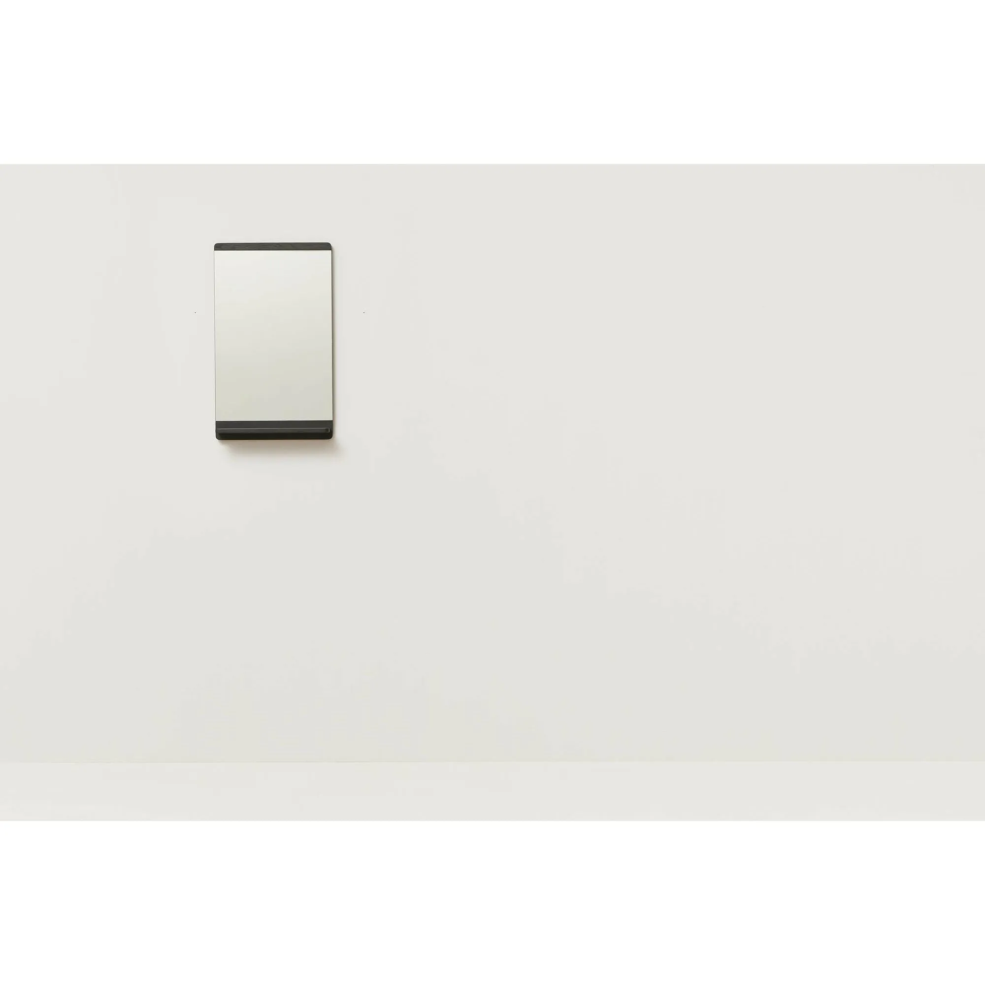Form & Refine Rim Wall Mirror. Black Stained Oak