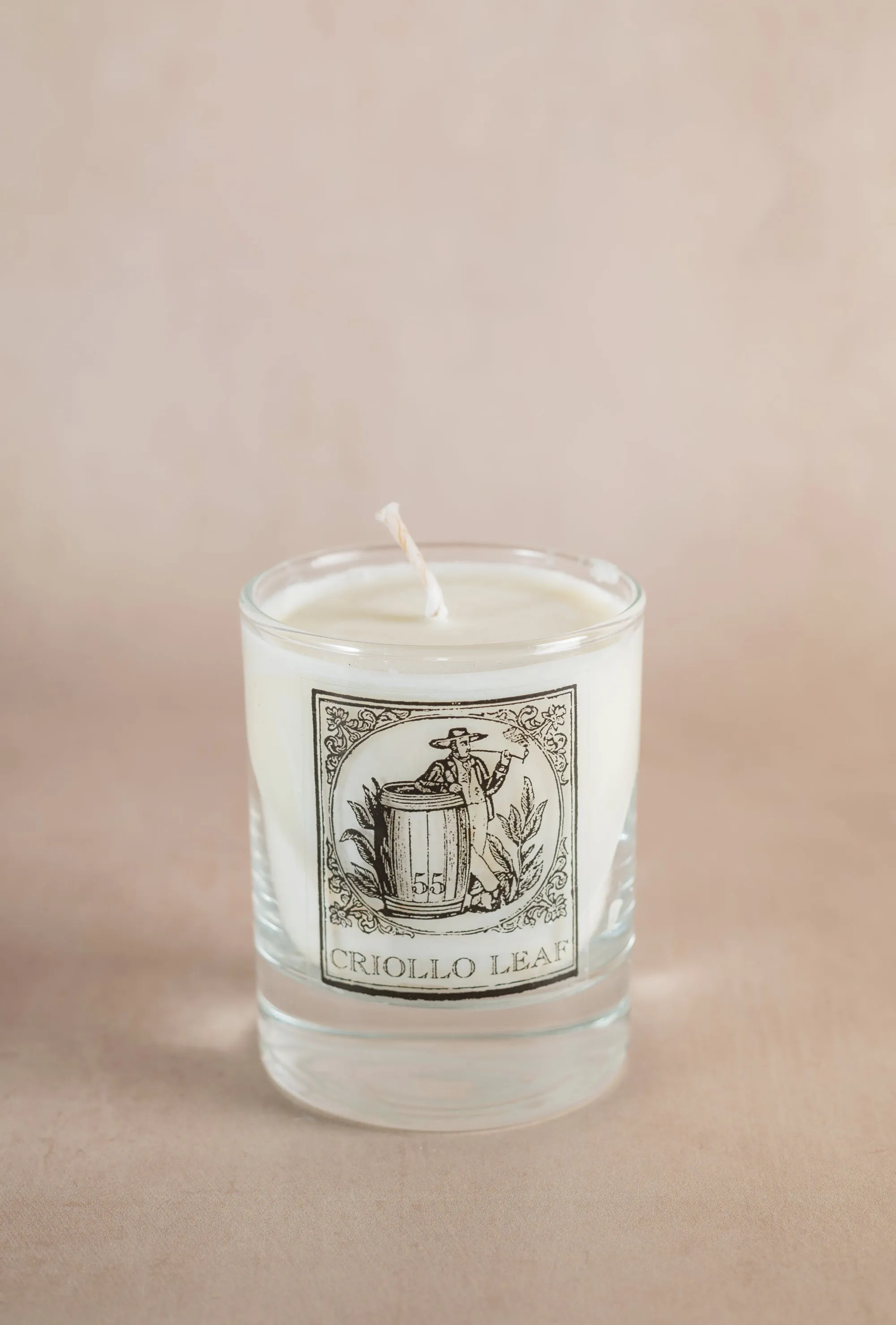 Glass Candle No.55 Criollo Leaf