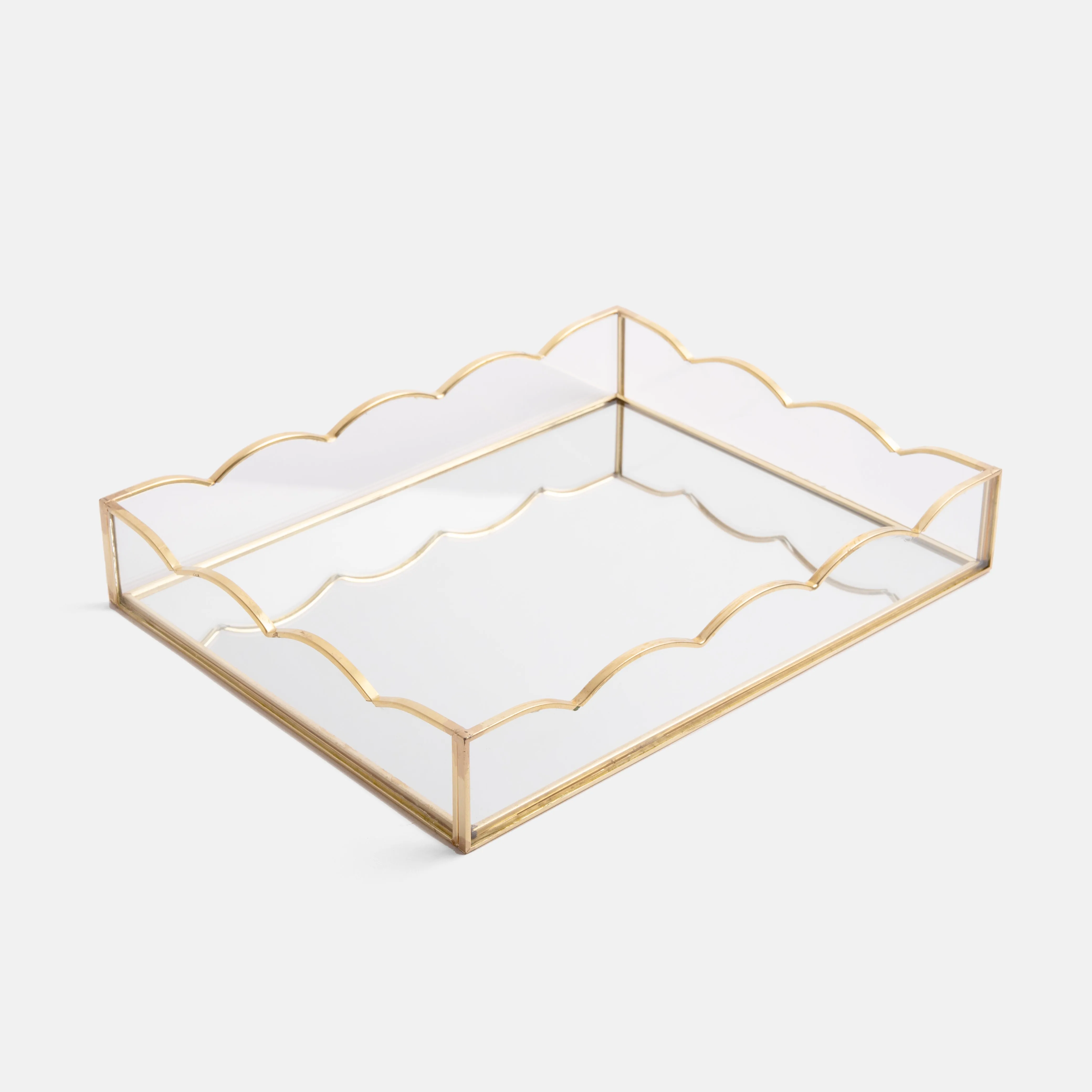 Glass Scallop Storage Tray | Gold