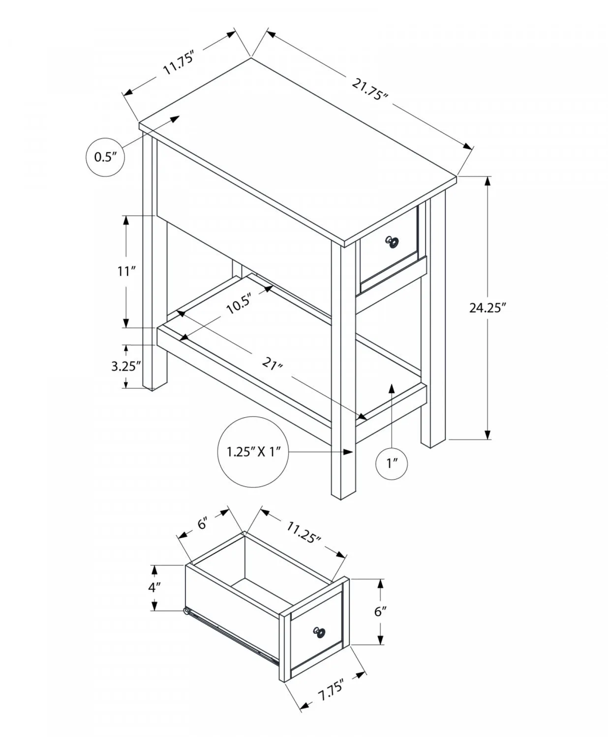 Grove Side Table - Black