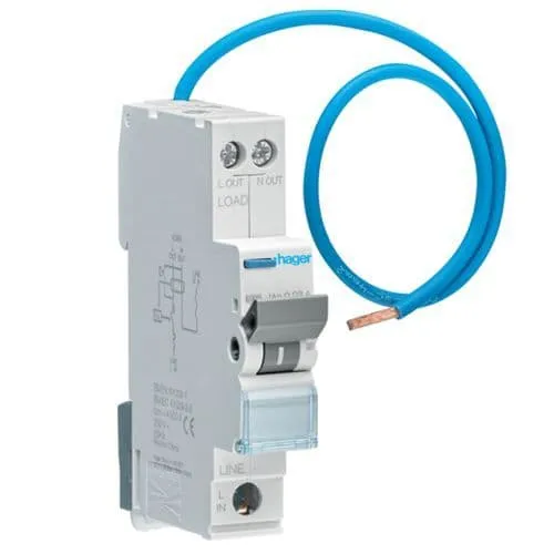 Hager ADA325G RCBO B Type 25 Amp 30mA 6kA