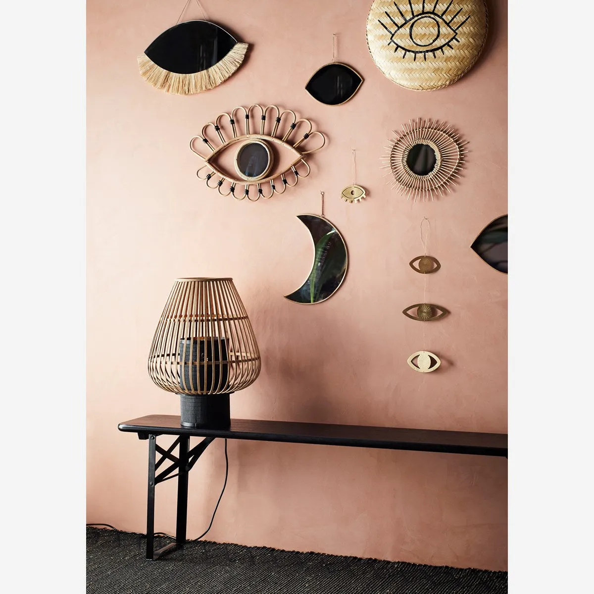 Hanging Mirror with Grass Frame