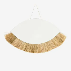 Hanging Mirror with Grass Frame