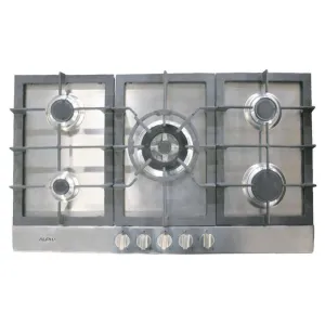 Home Basics 5B Gas Cooktop 90cm Stainless Steel