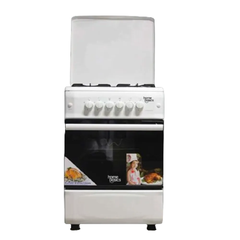 Home Basics Classic Free Standing 4B Gas Cooker with Gas Oven 60cm White
