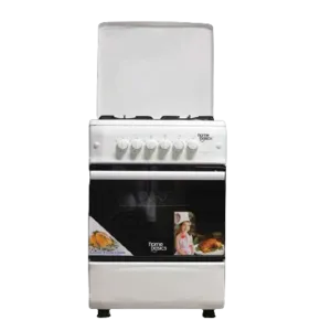 Home Basics Classic Free Standing 4B Gas Cooker with Gas Oven 60cm White