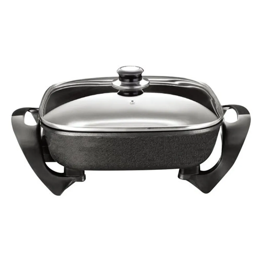 Home Basics Non Stick Electric Fry Pan Square