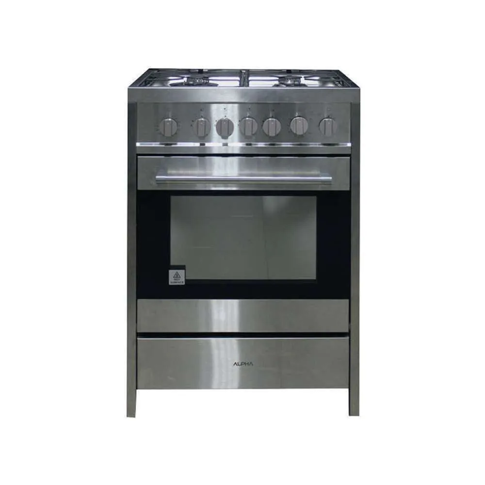 Home Basics Premium Free Standing Gas Cooker 4B 60cm with Gas Oven