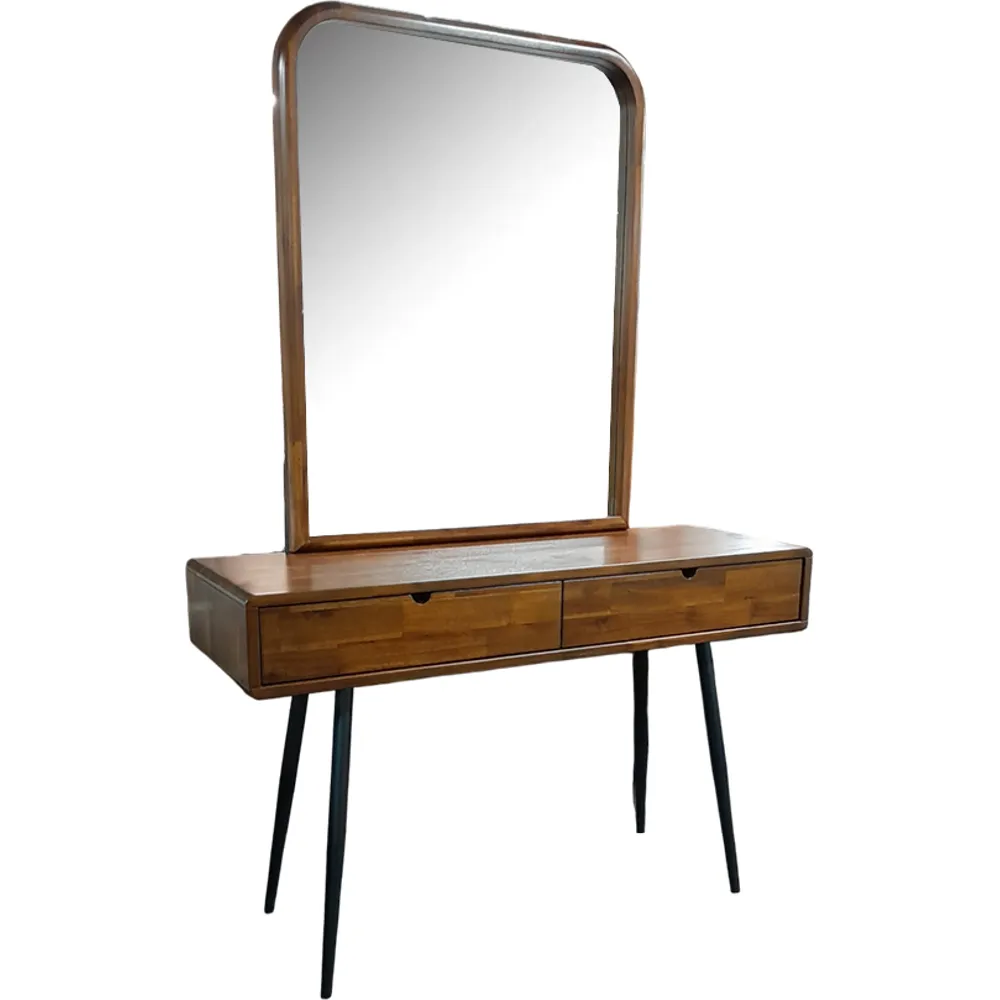 Inception Mirror L900 x W55 x H1000mm Dark Walnut