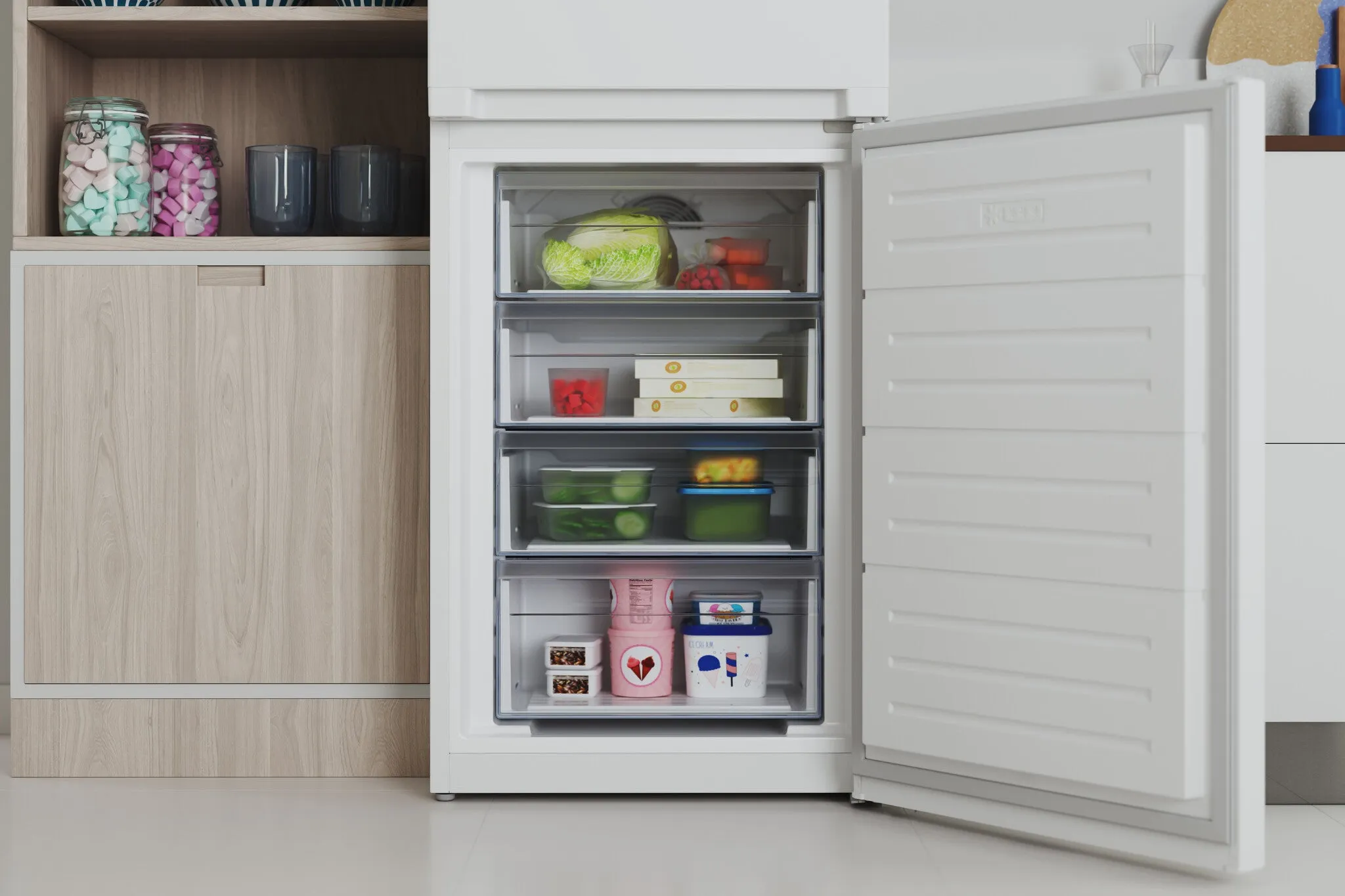 Indesit IBTNF 60182 W UK Freestanding 322L Fridge Freezer - White, E Rated
