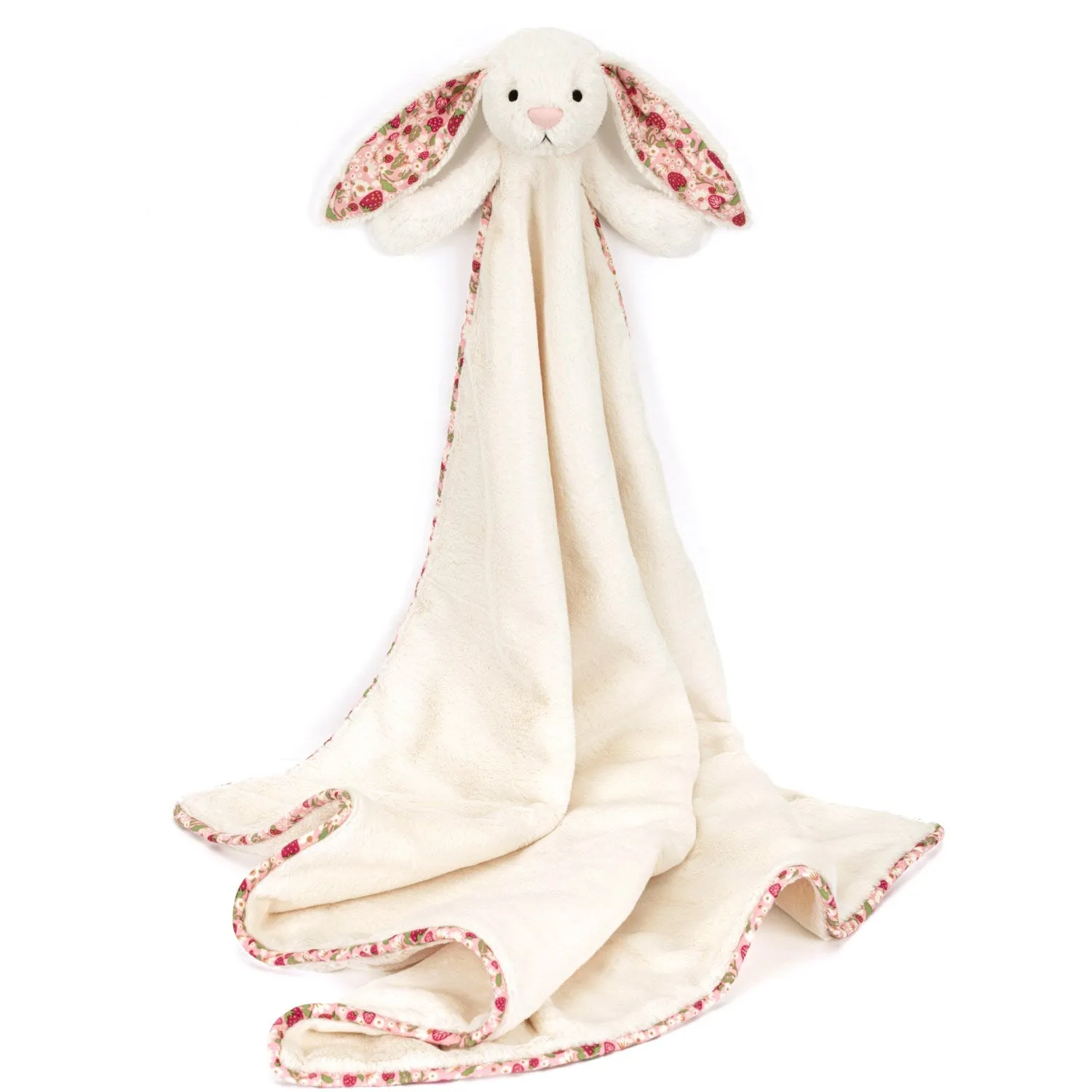 Jellycat Bashful Rabbit, Mimi Strawberry Blanket