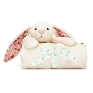 Jellycat Bashful Rabbit, Mimi Strawberry Blanket