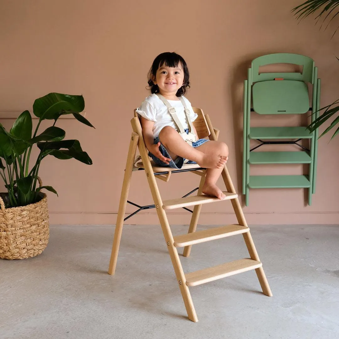 KAOS KLAPP Highchair - Beech - Pale Green