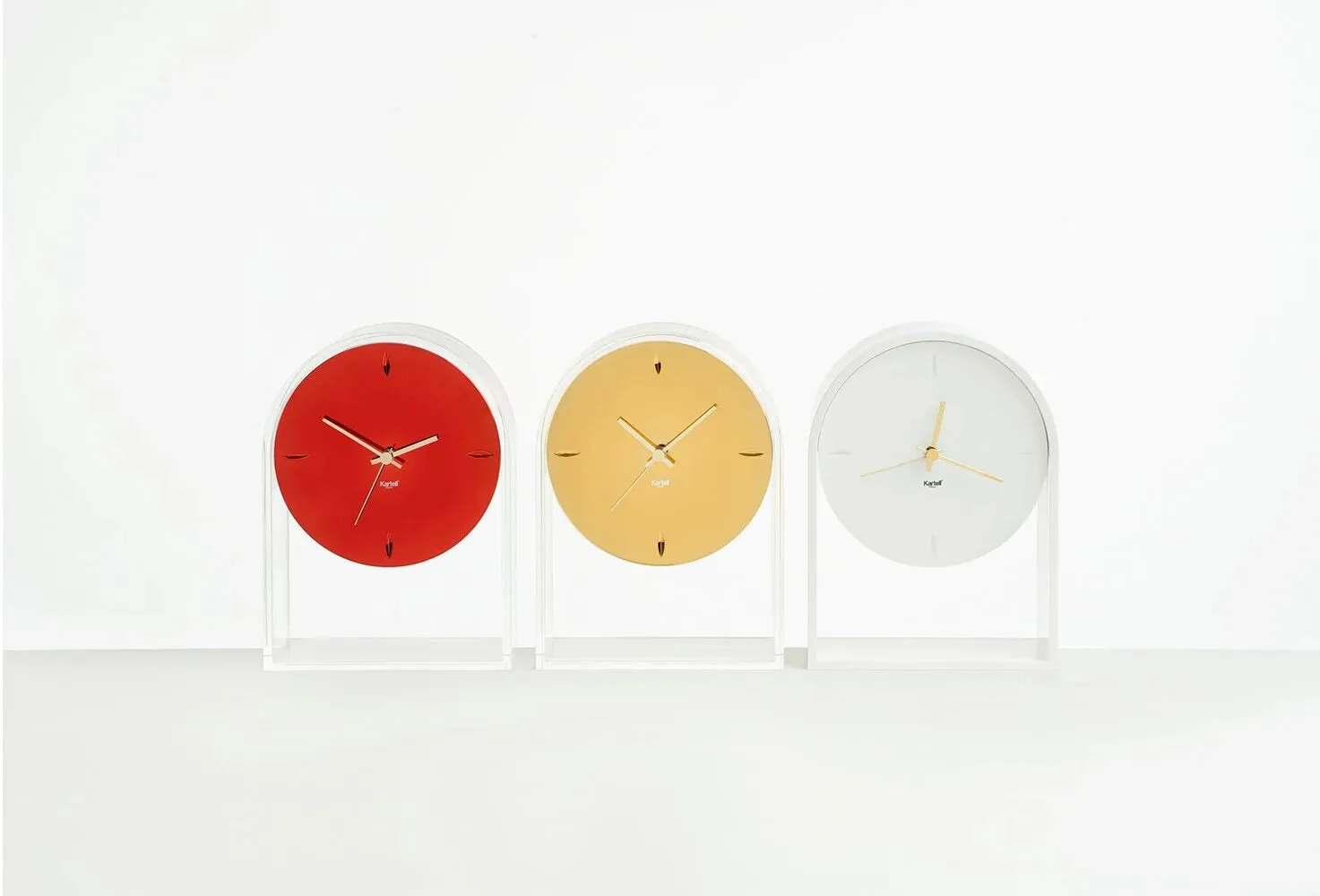 Kartell Air Du Temps Clock, Crystal/Red