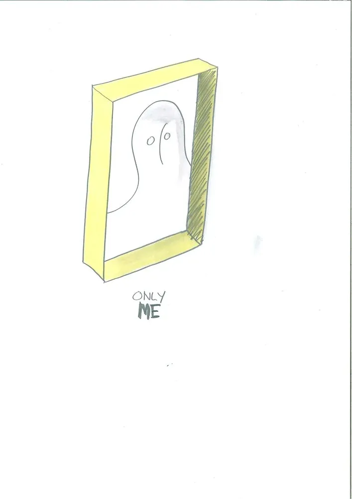 Kartell Only Me Mirror 50x50 Cm, Light Blue