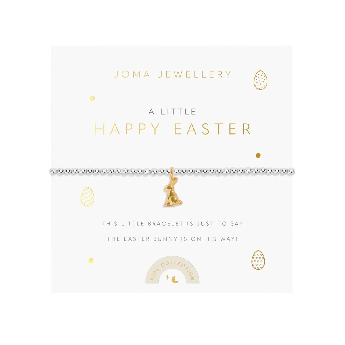 Kids' A Little 'Happy Easter' Bracelet | Silver & Gold Plated
