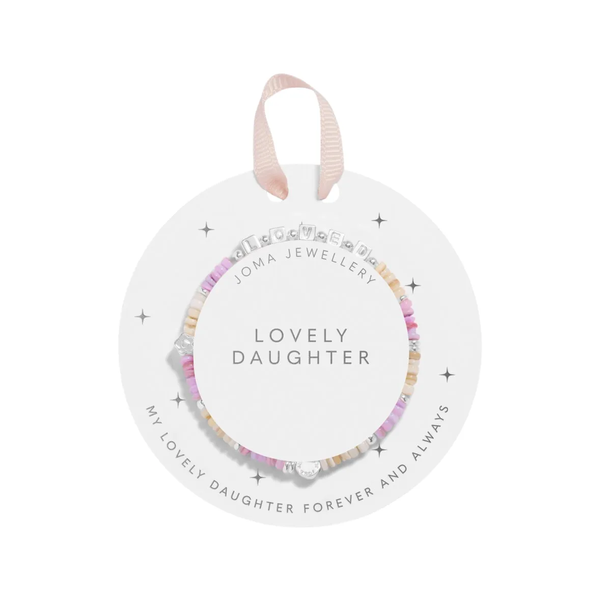 Kids' Happy Little Moments 'Lovely Daughter' Bracelet | Silver Plated