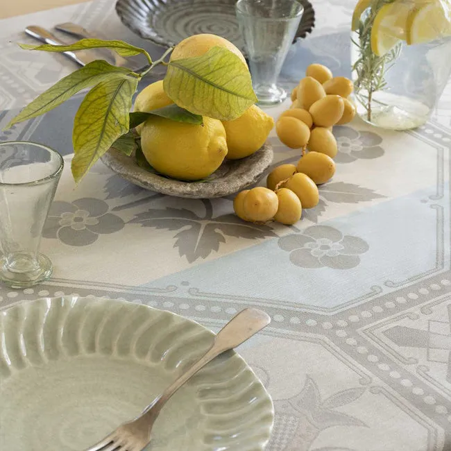 Le Jacquard Franais | Hacienda Coated Tablecloth - Blue - 69"x98"