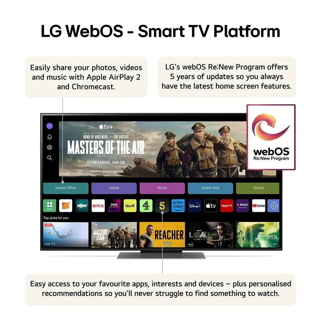 LG 55 Inch QNED87 QNED TV (2024) | 55QNED87T6B.AEK