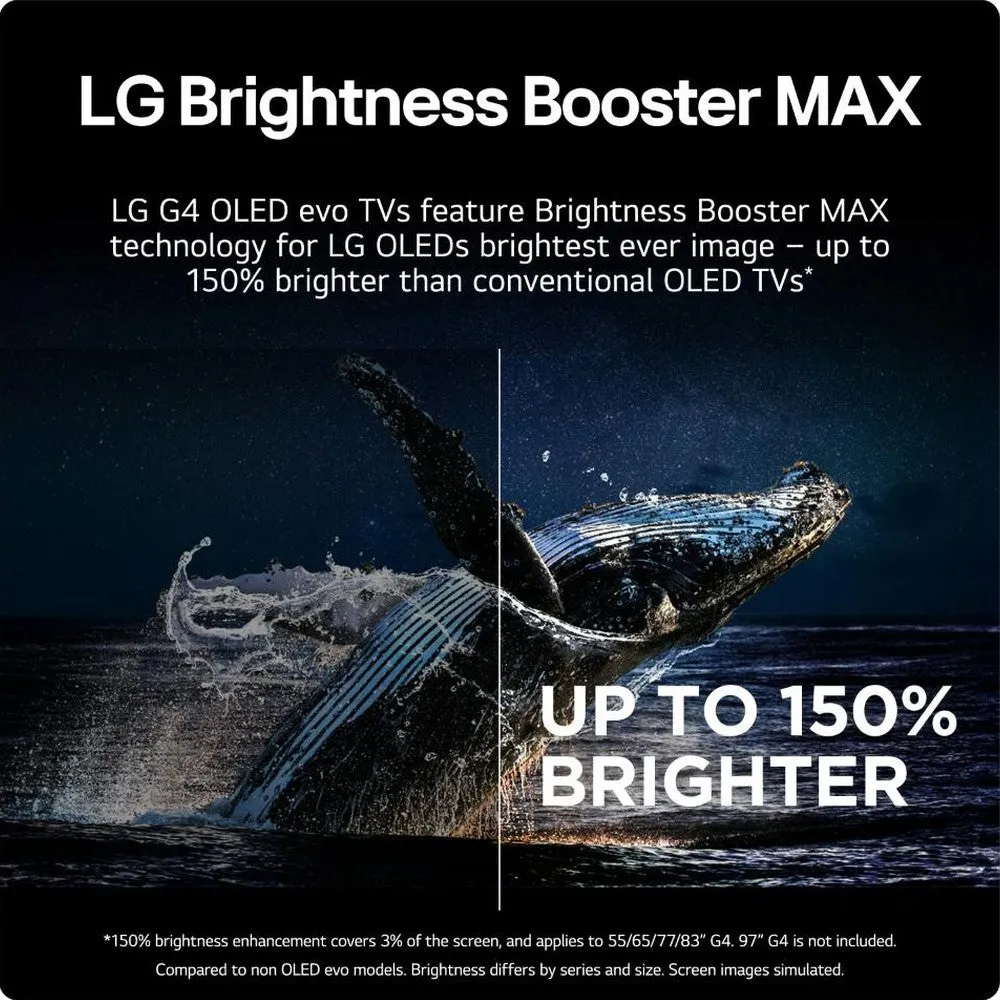 LG 83 Inch G4 OLED TV (2024) | OLED83G45LW.AEK