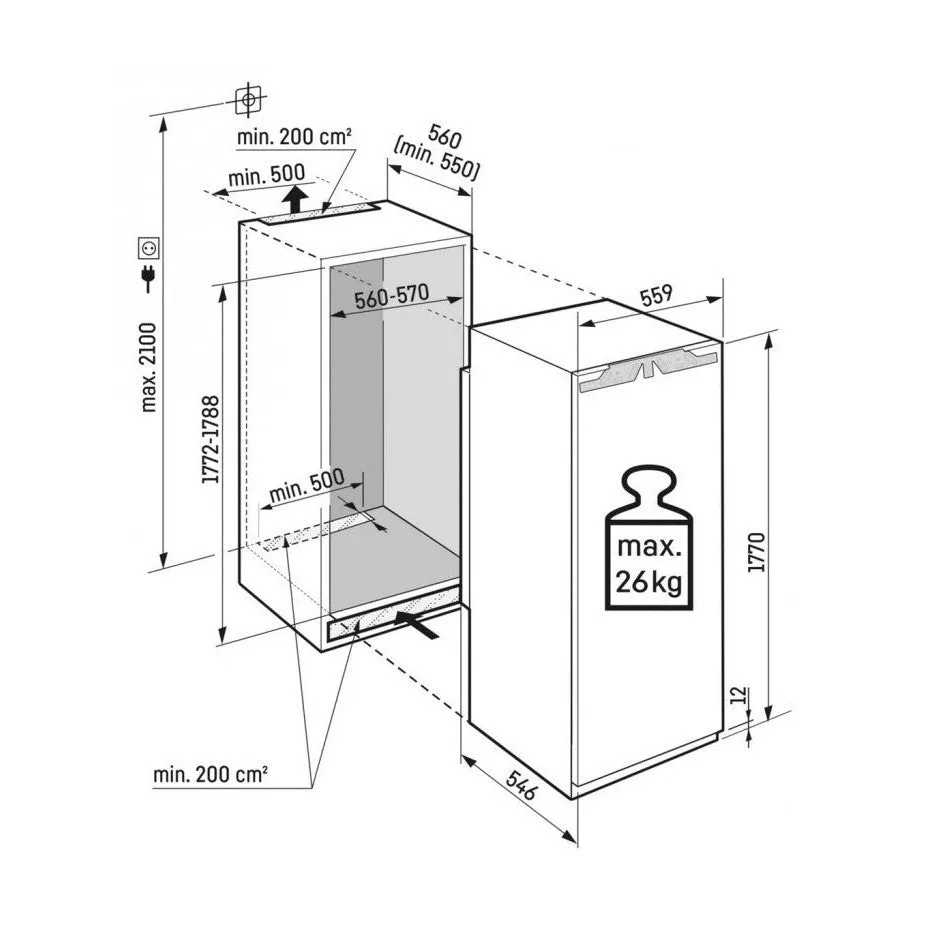 Liebherr Plus Fully integrated Fridgee with BioFresh | IRBD5120