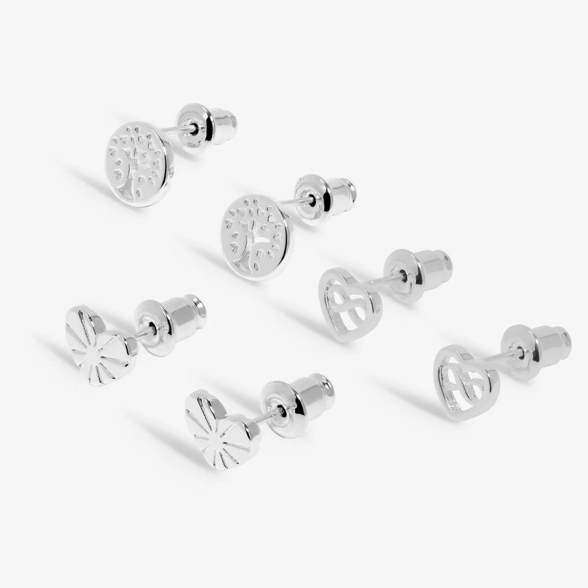 Life's A Charm 'Family' Earrings | Silver Plated | Set of 3