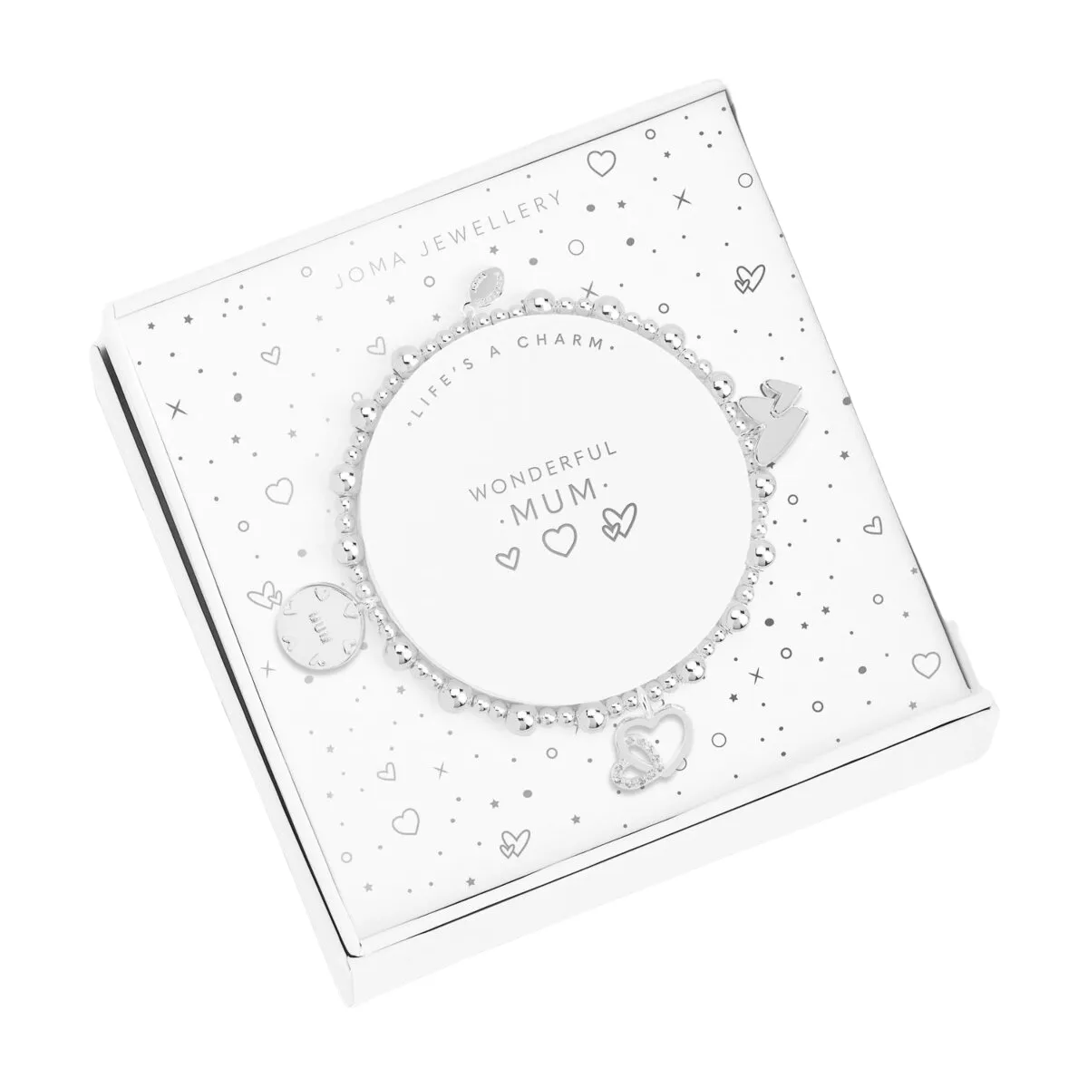 Life's a Charm 'Wonderful Mum' Bracelet | Silver Plated