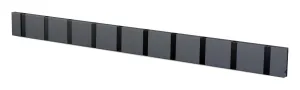 Loca Knax Horizontal Coat Rack 10 Hooks, Anthracite/Black