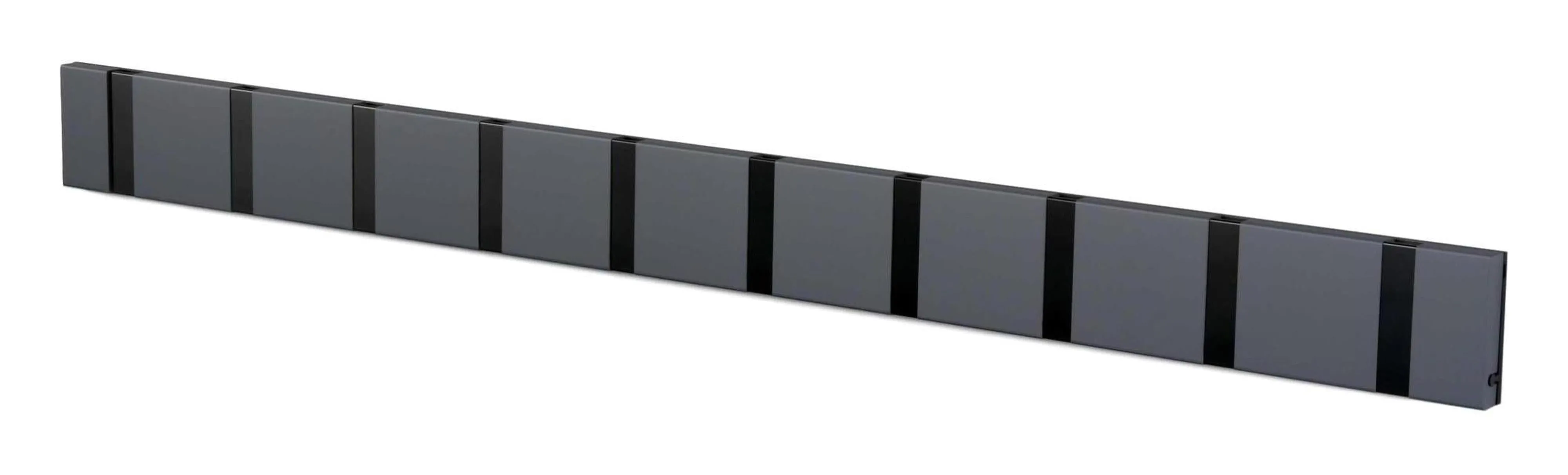 Loca Knax Horizontal Coat Rack 10 Hooks, Anthracite/Black