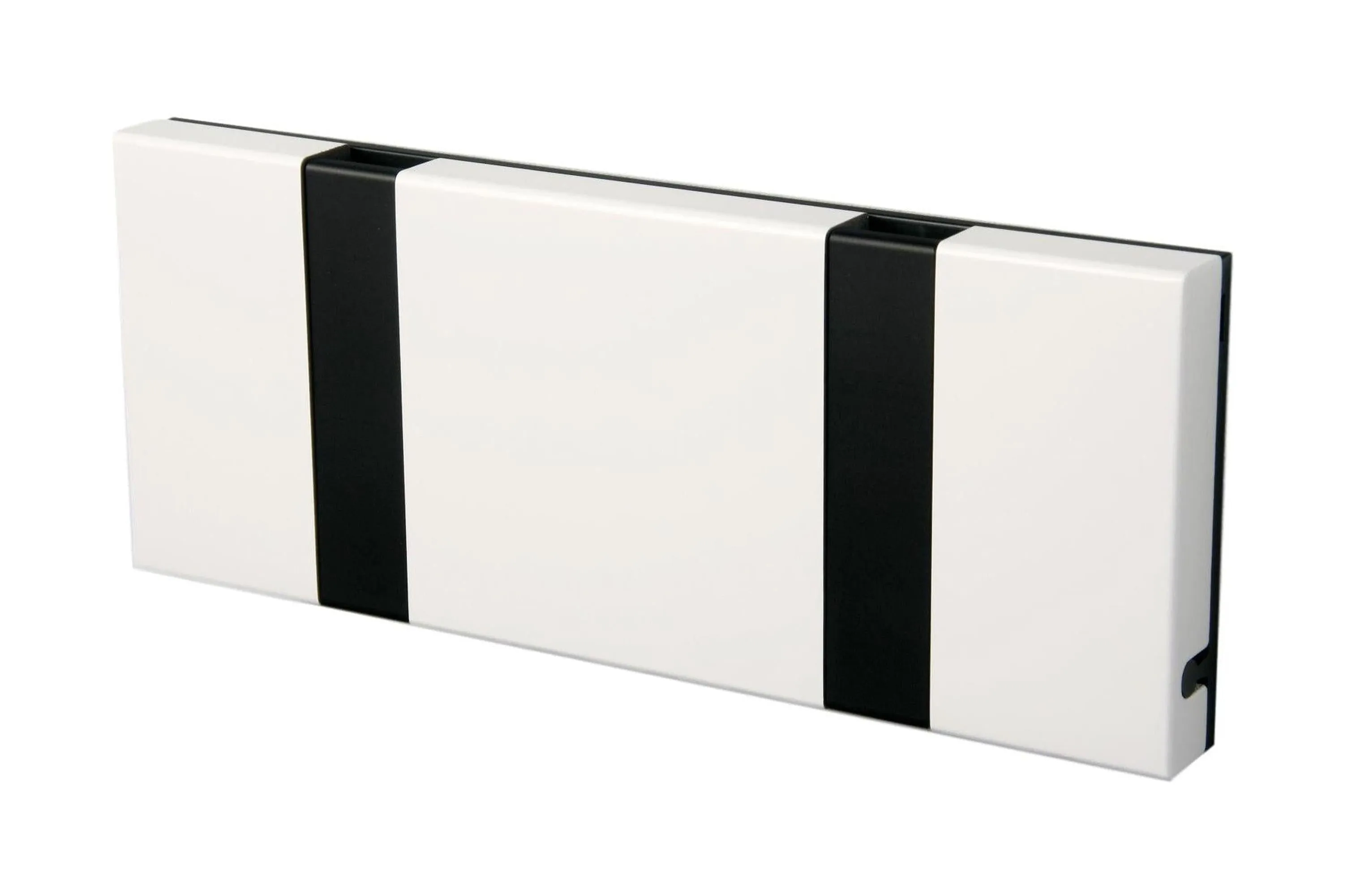 Loca Knax Horizontal Coat Rack 2 Hooks, White/Black