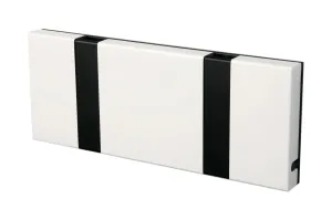 Loca Knax Horizontal Coat Rack 2 Hooks, White/Black