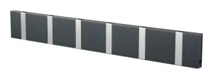 Loca Knax Horizontal Coat Rack 6 Hooks, Anthracite/Grey