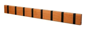 Loca Knax Horizontal Coat Rack 8 Hooks, Cherry Oiled/Black