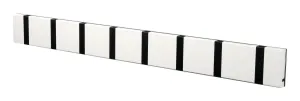 Loca Knax Horizontal Coat Rack 8 Hooks, White/Black