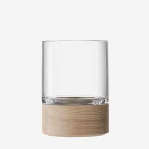 Lsa | Lotta Lantern with Ash Base - Clear