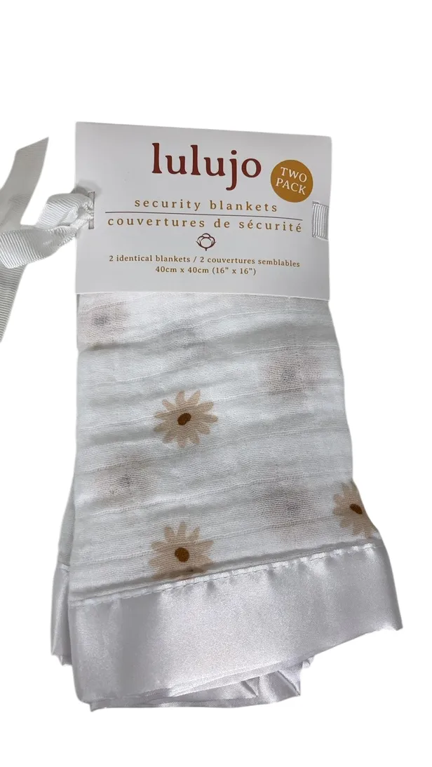 Lulujo Baby Security Lovie Blankets, Daisies