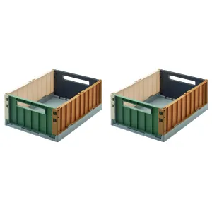 Medium Weston Storage Box Set | Sea Blue Mix | 2 Pack