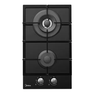 Midea Domino 2B Gas Hob 30cm Black Glass