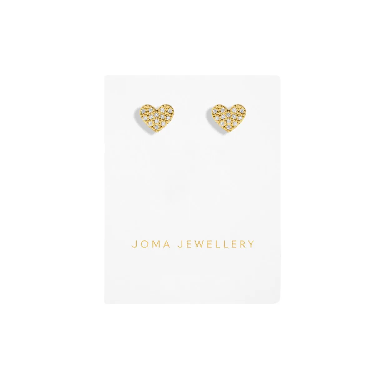 Mini Charms Pav Heart Earrings | Gold Plated