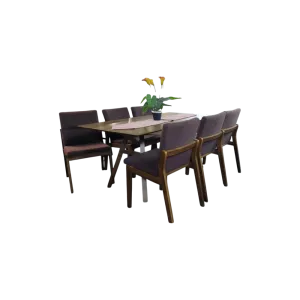 Mkh 7pc Dining Set Walnut